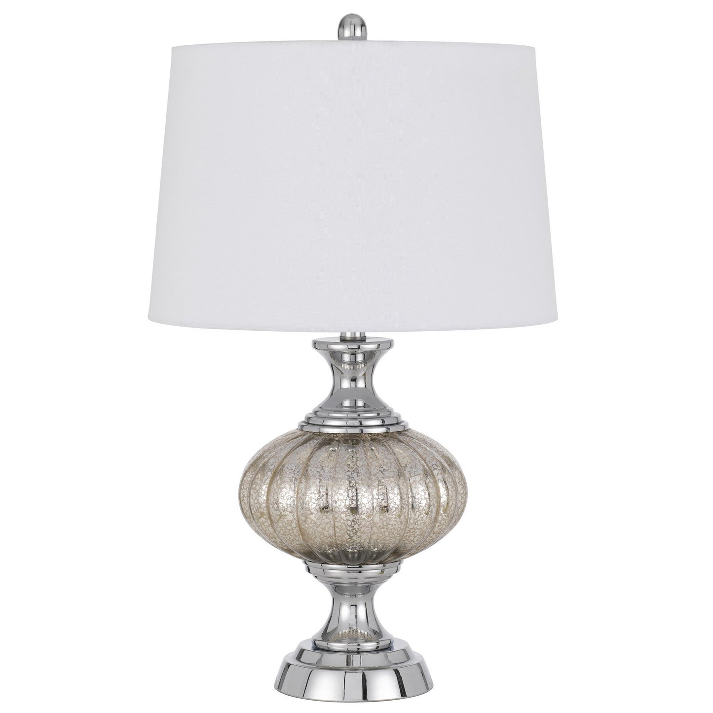 Silver Metallic Table Lamp w/ Shade