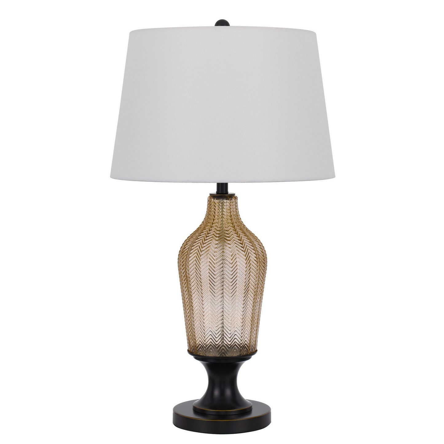 Bronze Glass Table Lamp w/ Shade