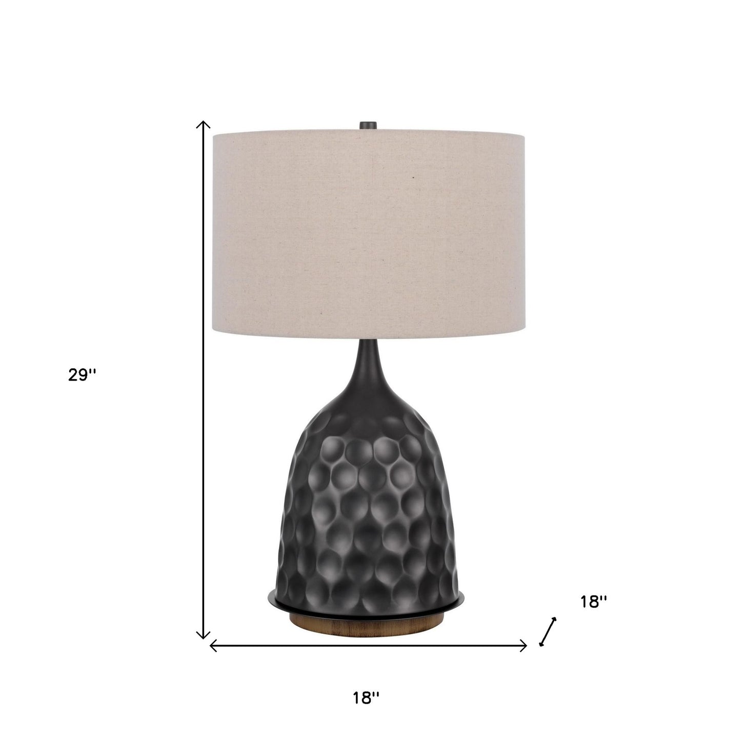 Gray Table Lamp w/ Shade