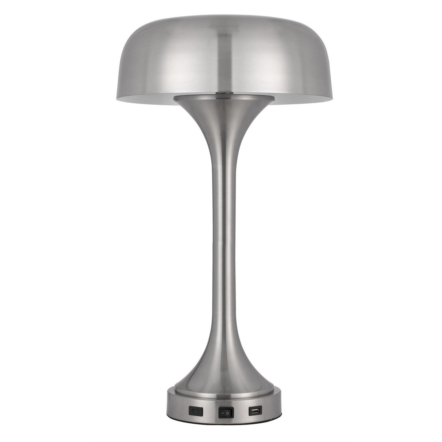 Nickel Two Light Table Lamp w/ Shade