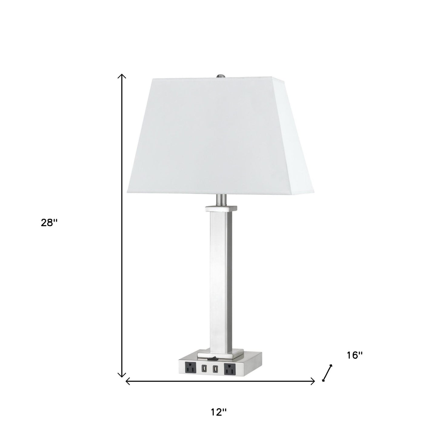 Nickel Table Lamp w/ Shade
