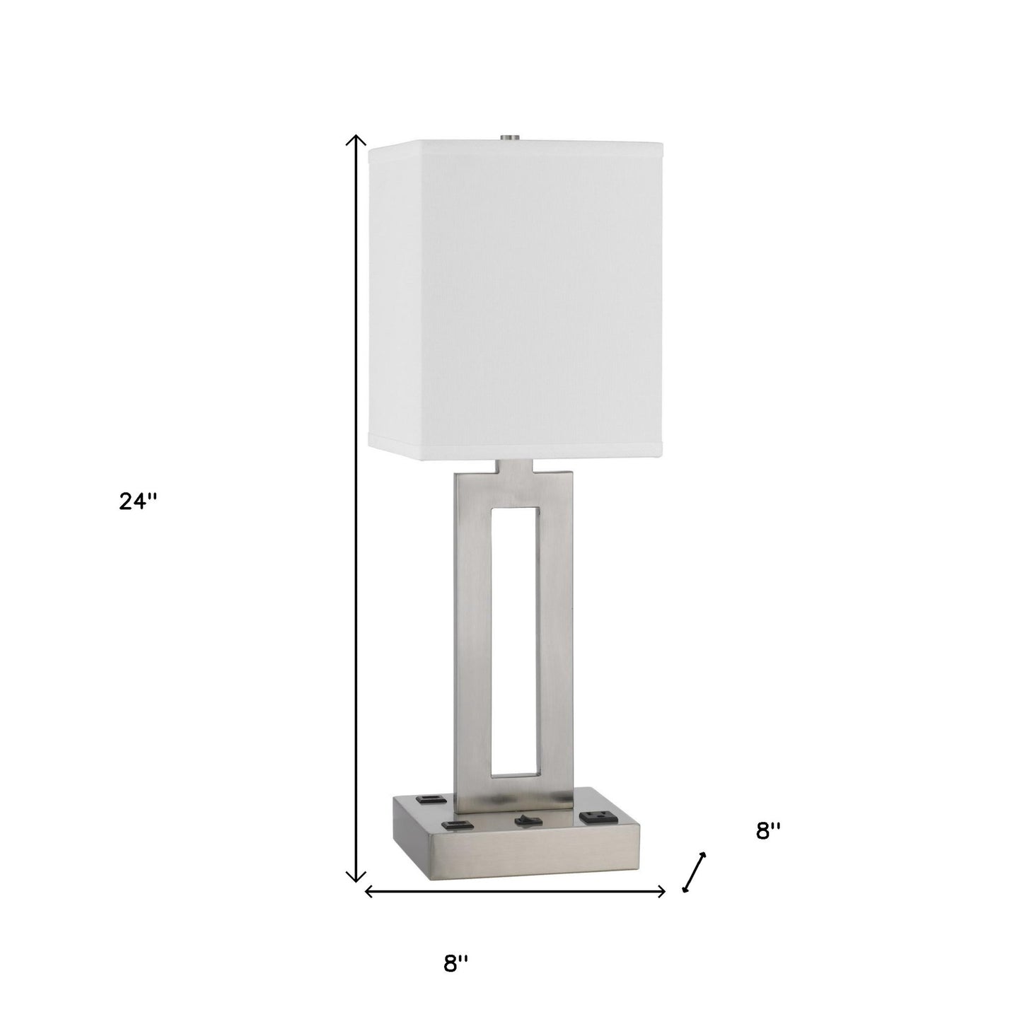 Nickel Desk Table Lamp w/ Shade