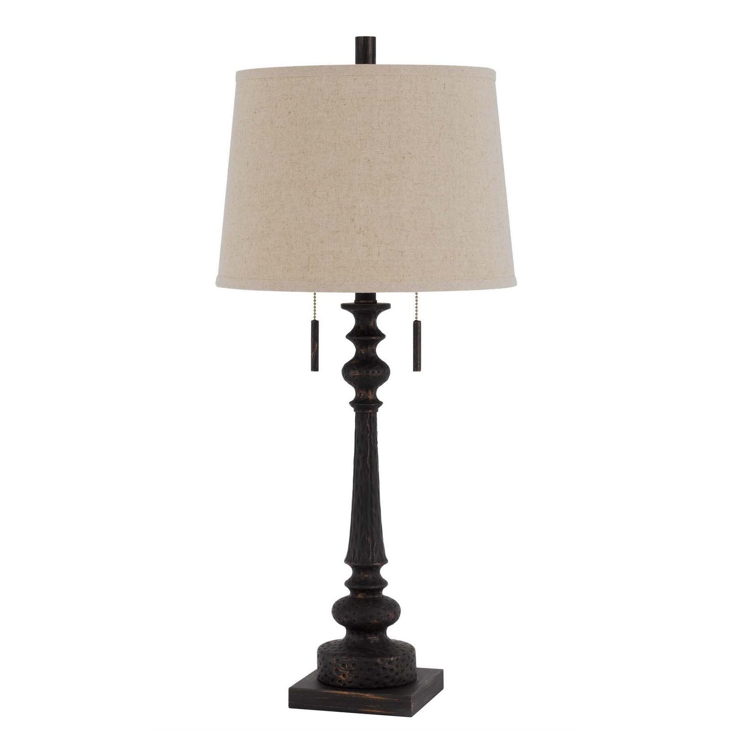 Charcoal Two Light Table Lamp w/ Shade