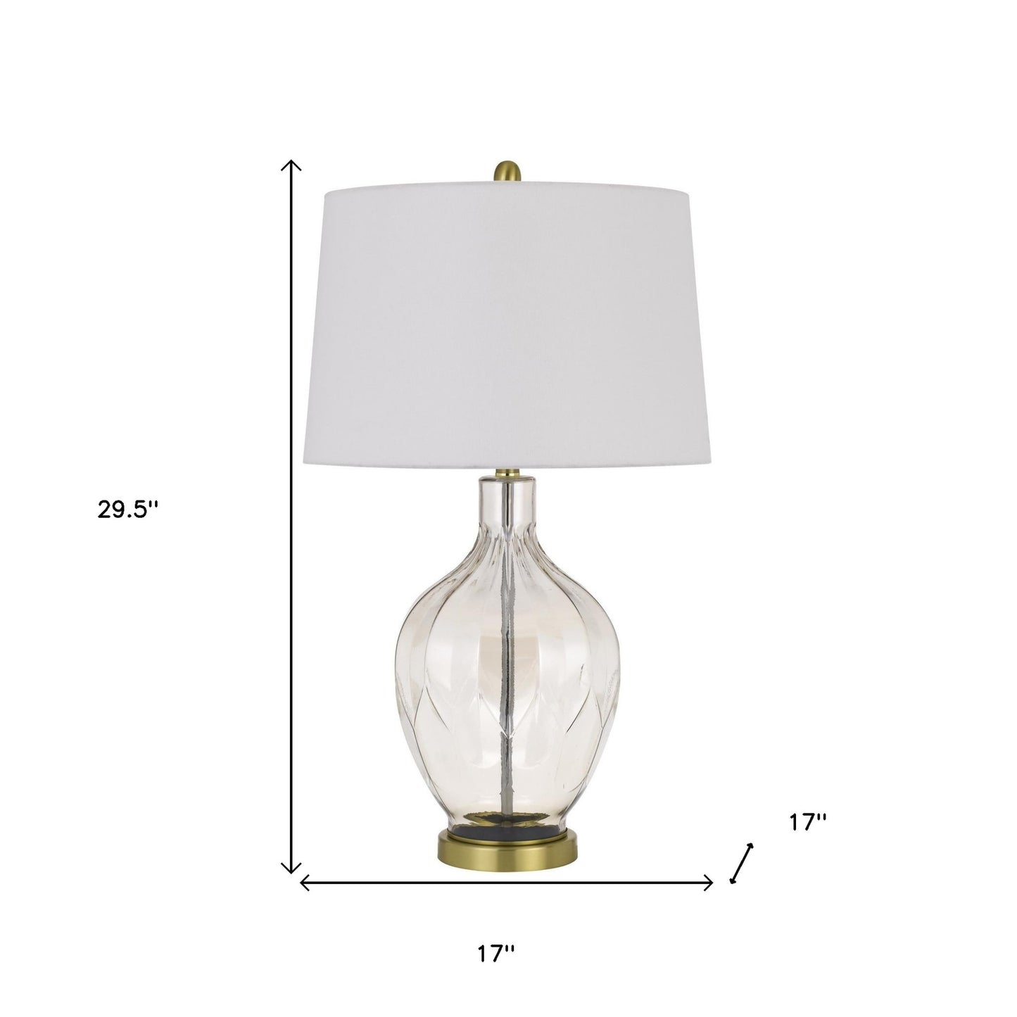 Clear Table Lamp w/ Off Shade