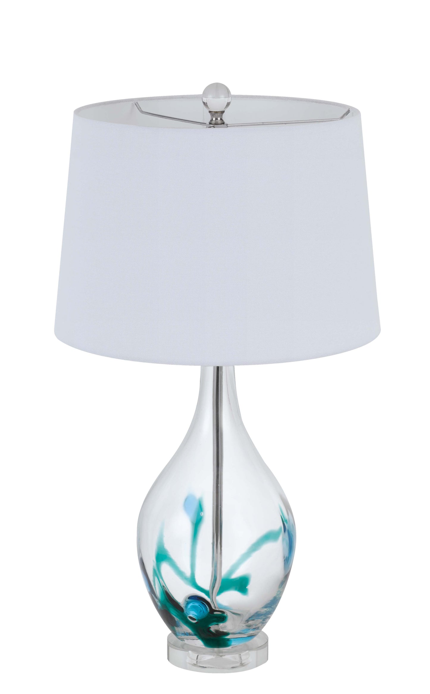 Clear Glass Table Lamp w/ Shade