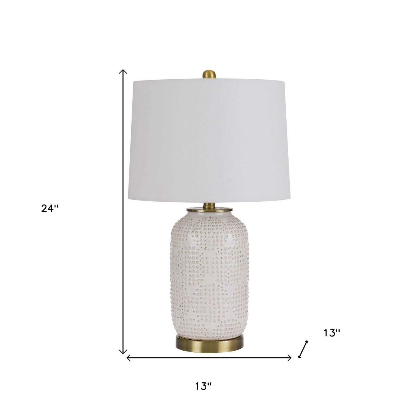 Ivory Table Lamp w/ Shade
