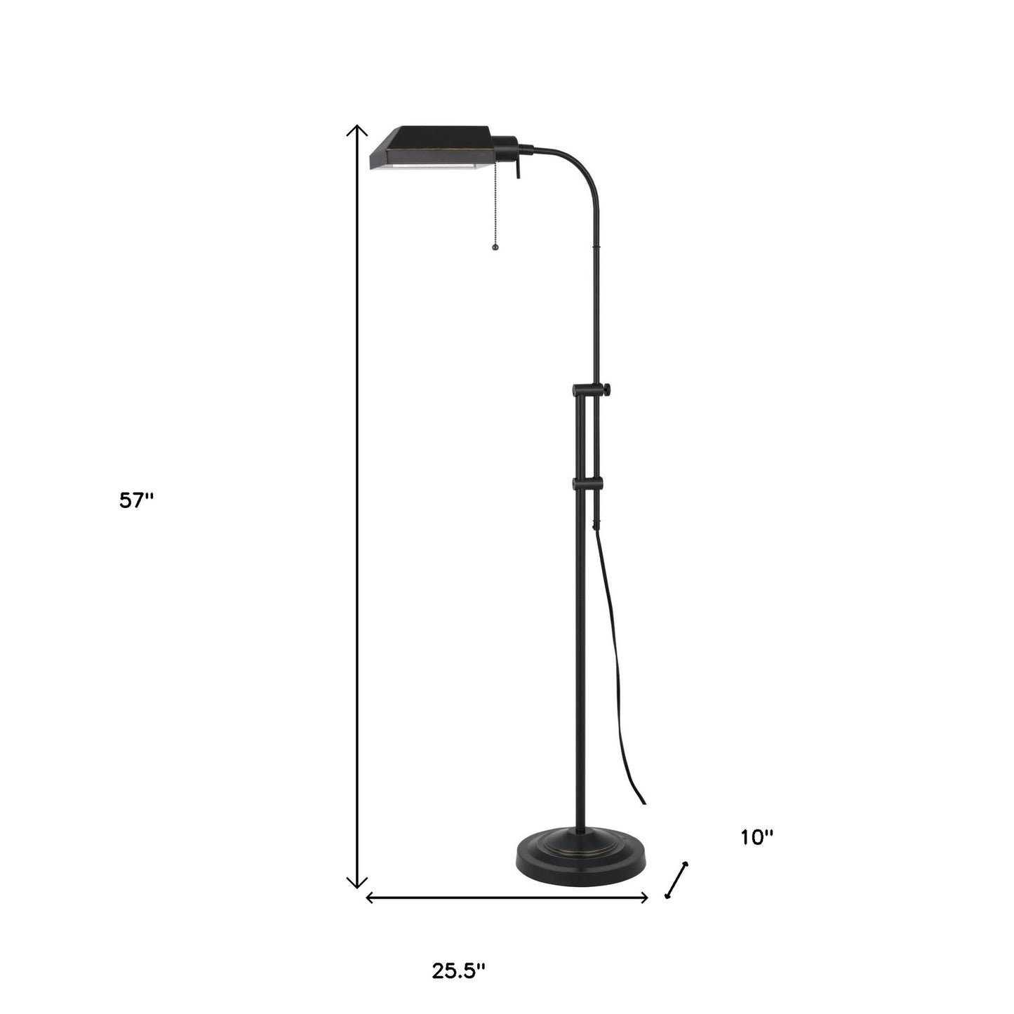 Bronze Adjustable Floor Lamp w/ Shade