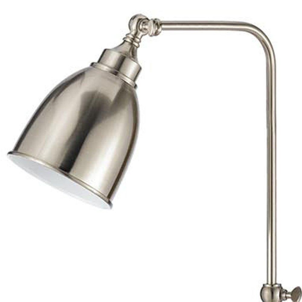 Nickel Adjustable Floor Lamp w/ Shade