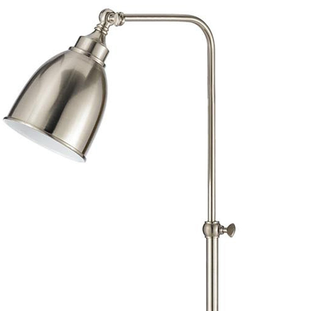 Nickel Adjustable Floor Lamp w/ Shade