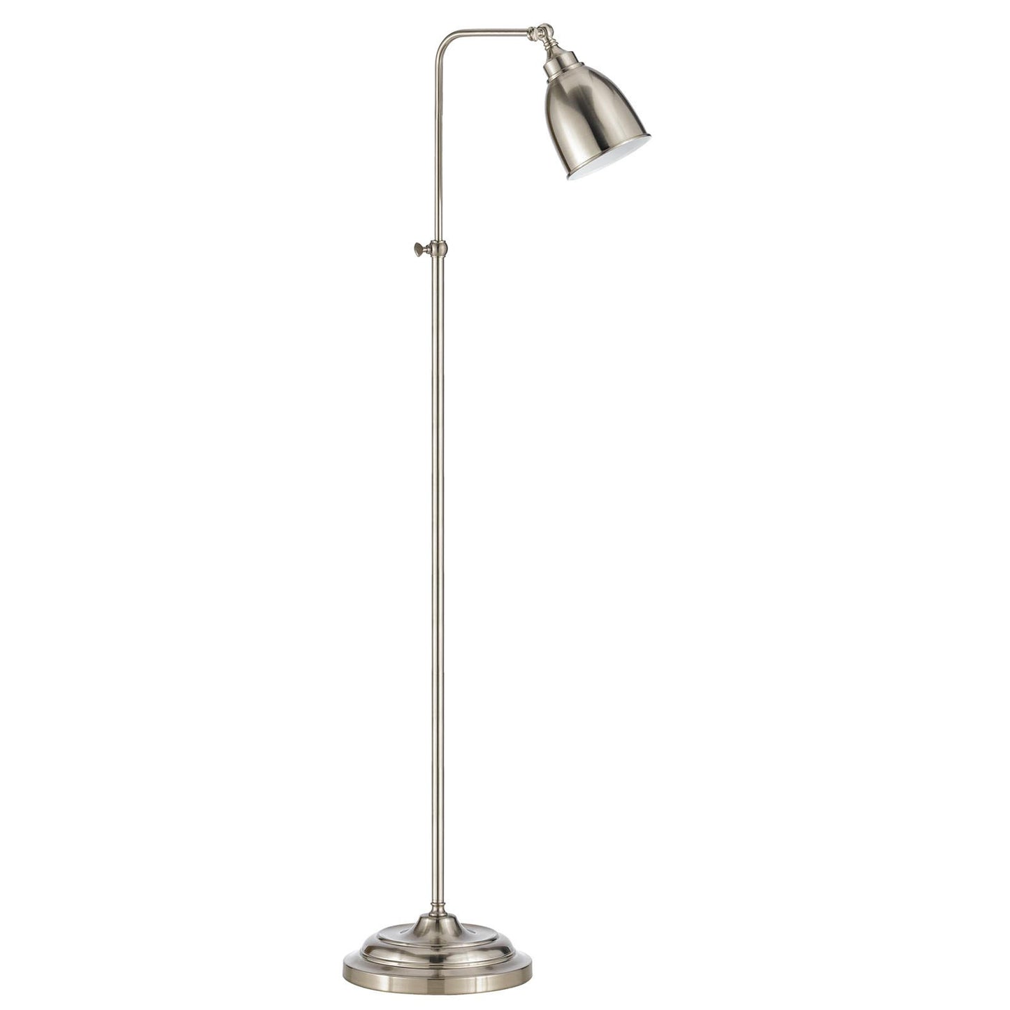 Nickel Adjustable Floor Lamp w/ Shade