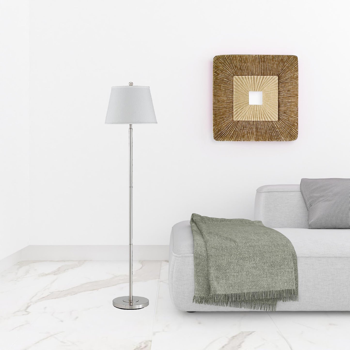 Nickel Floor Lamp w/ Shade