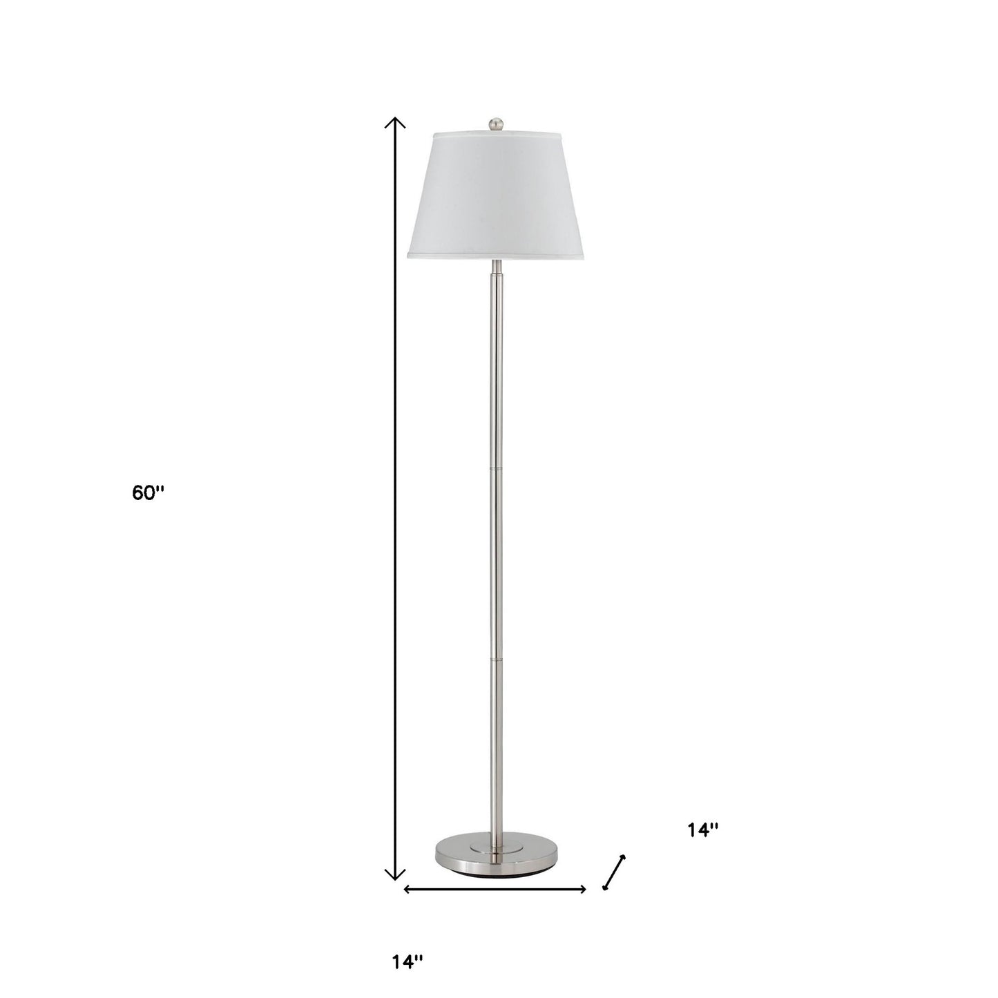 Nickel Floor Lamp w/ Shade
