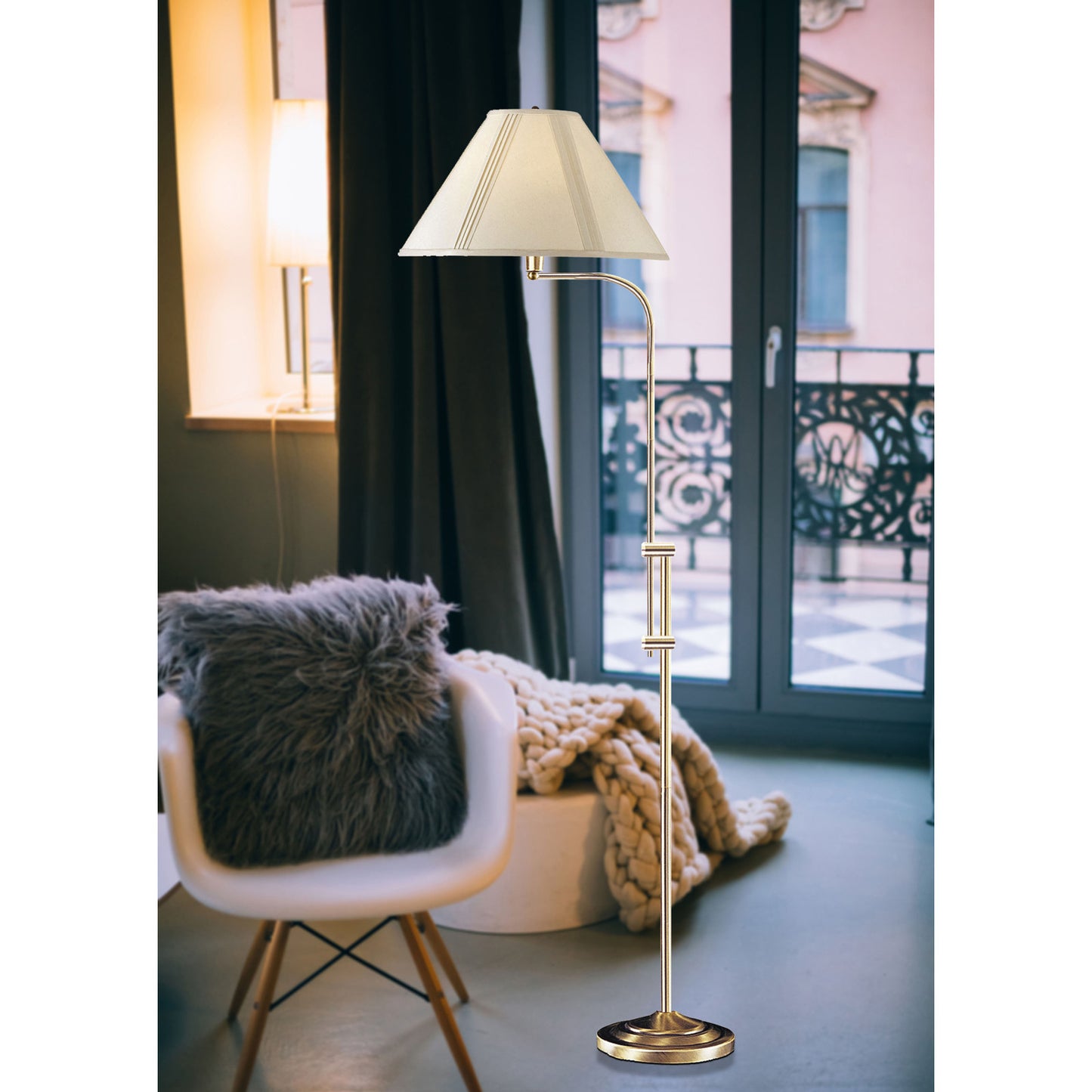 Bronze Adjustable Floor Lamp w/ Shade