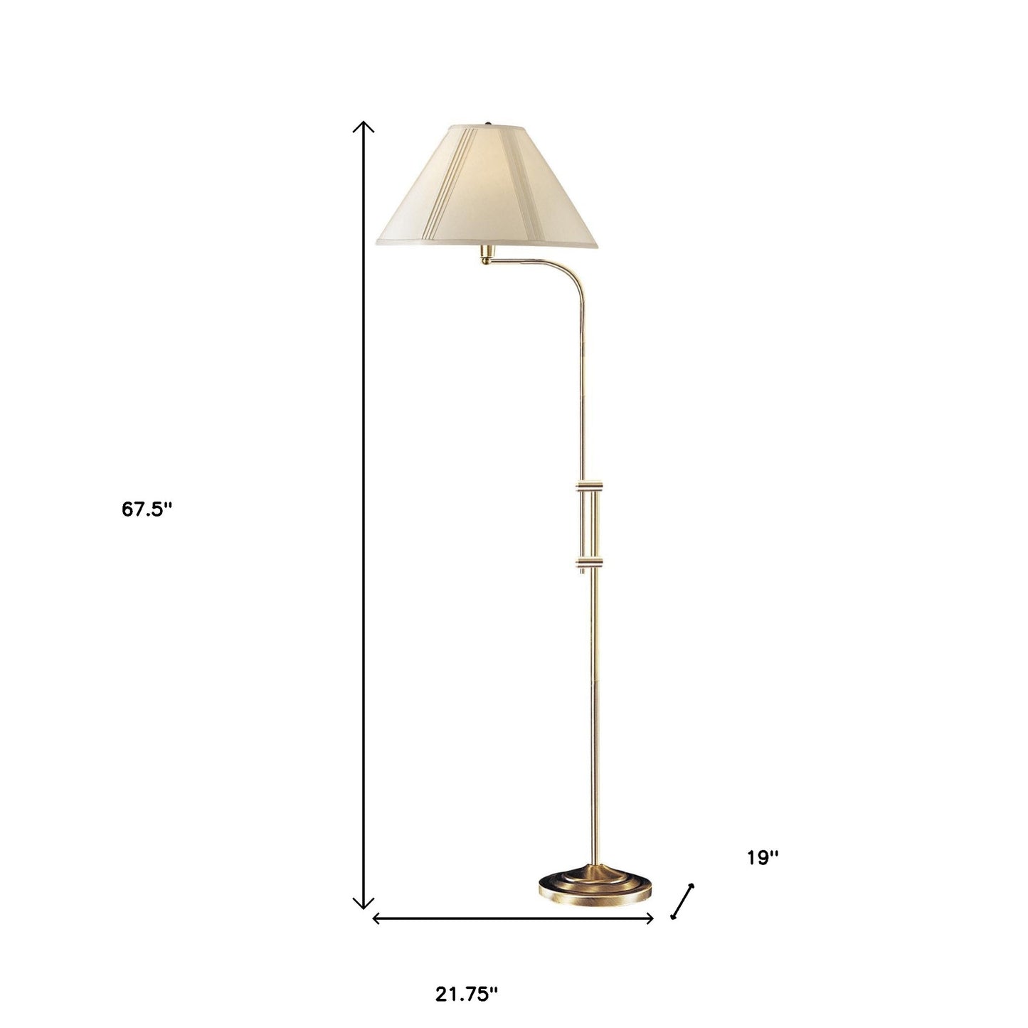 Bronze Adjustable Floor Lamp w/ Shade