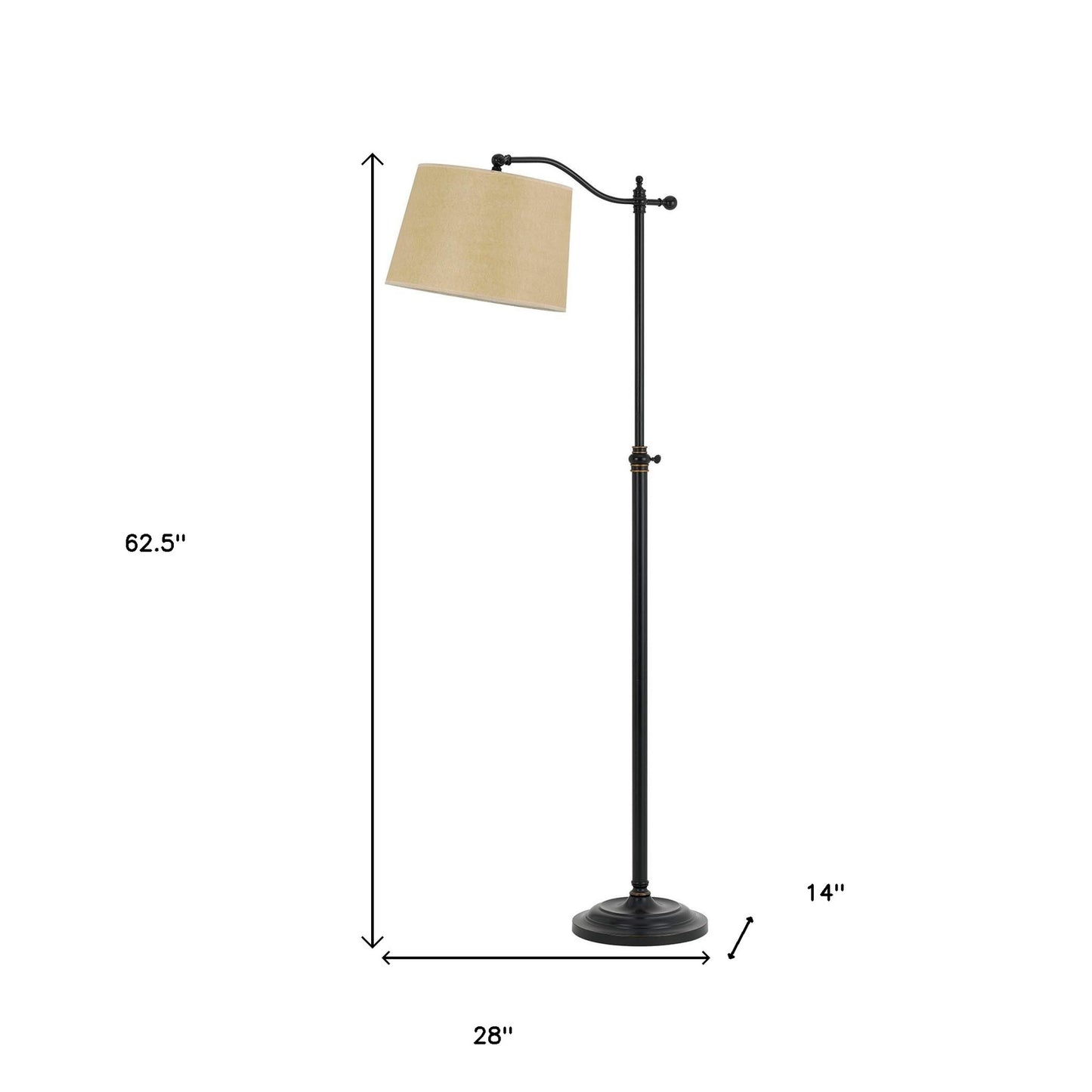 Bronze Adjustable Floor Lamp w/