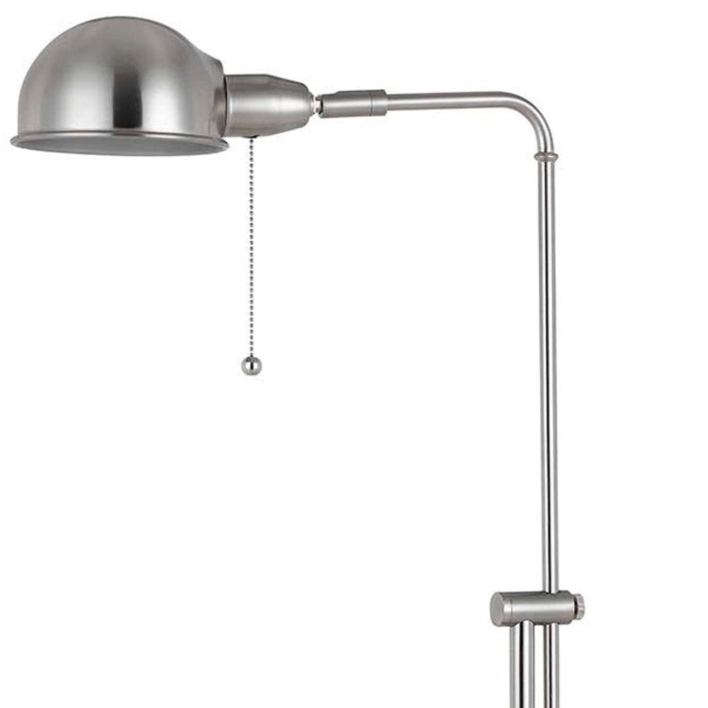 Nickel Adjustable Floor Lamp w/ Shade