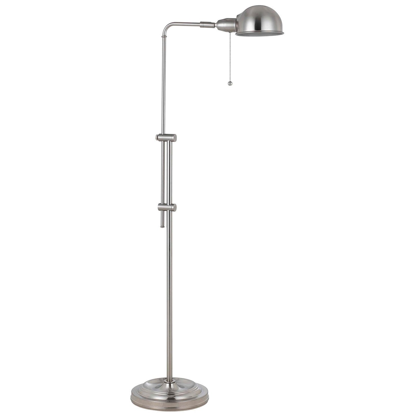 Nickel Adjustable Floor Lamp w/ Shade