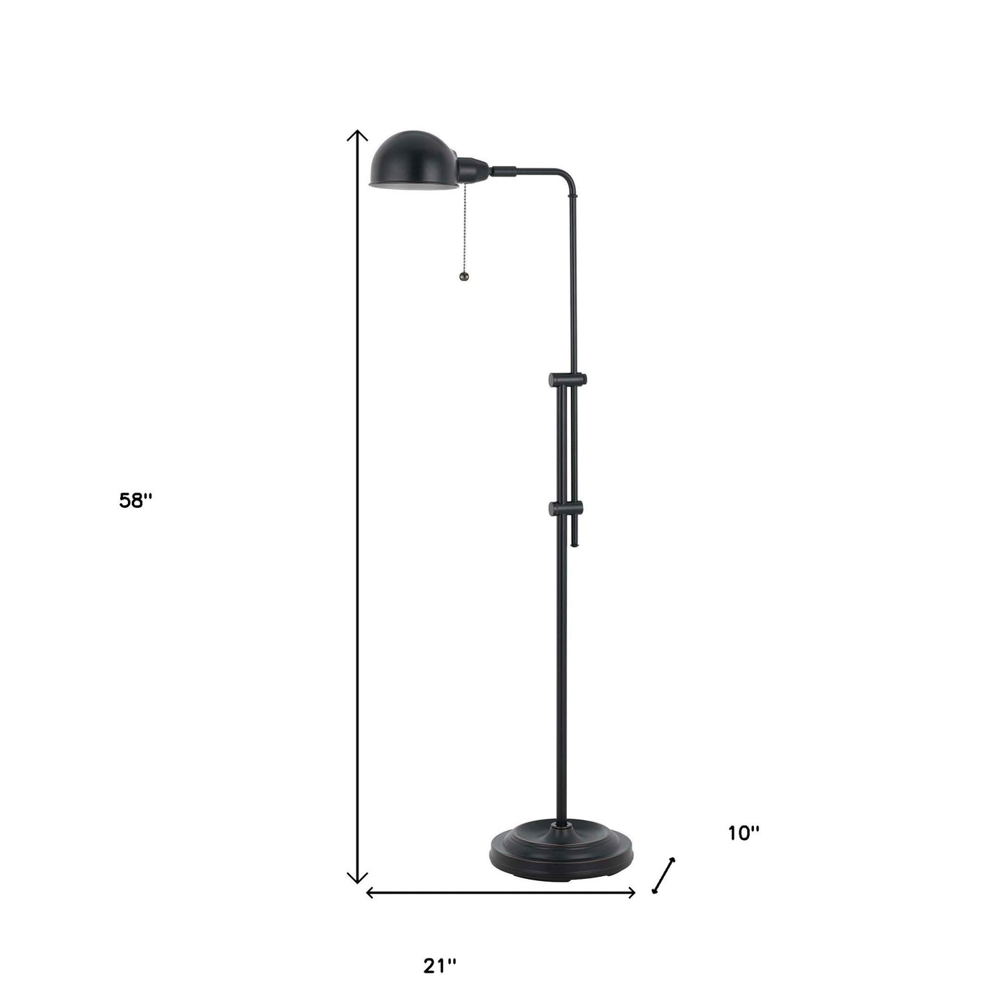 Bronze Adjustable Floor Lamp w/ Shade