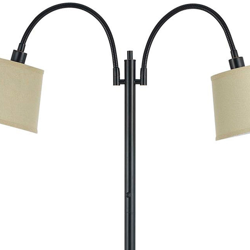 Bronze 2-Light Floor Lamp w/