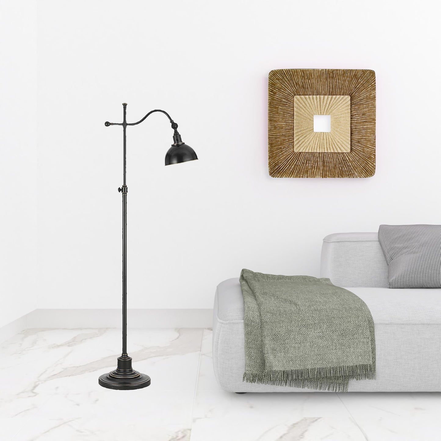 Bronze Adjustable Floor Lamp w/ Shade
