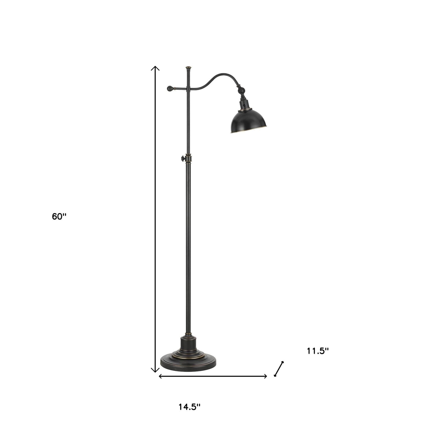 Bronze Adjustable Floor Lamp w/ Shade