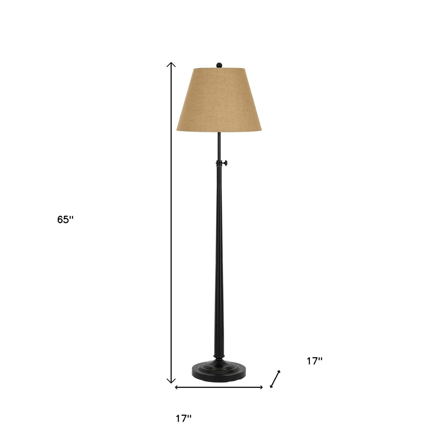 Bronze Adjustable Floor Lamp w/ Shade