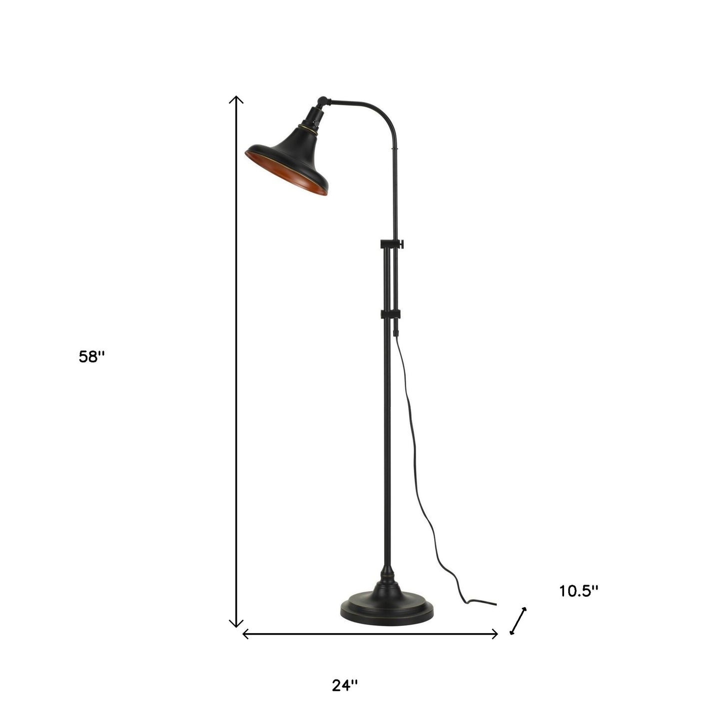 Bronze Adjustable Floor Lamp w/ Shade
