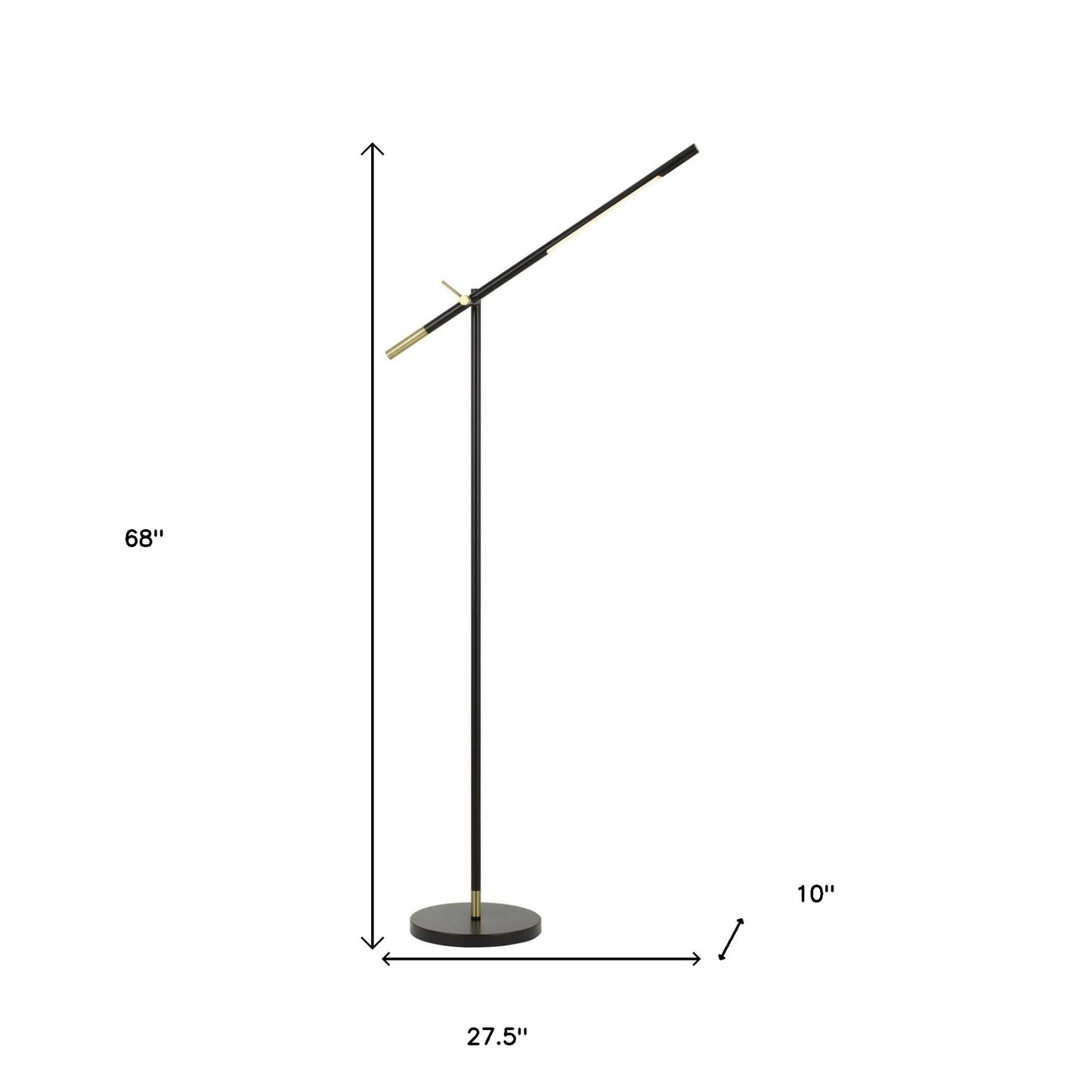 Black Adjustable Floor Lamp