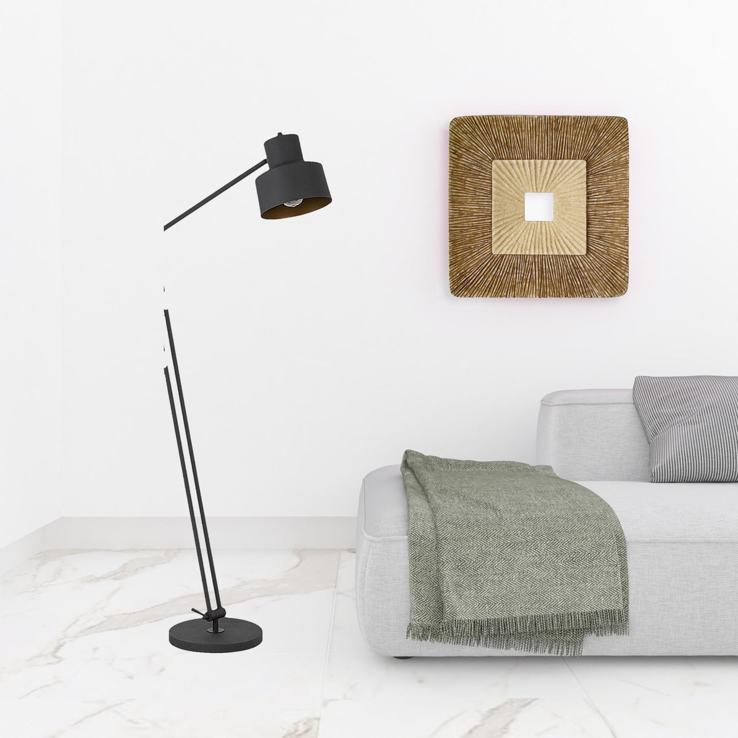 Black Adjustable Floor Lamp w/ Shade