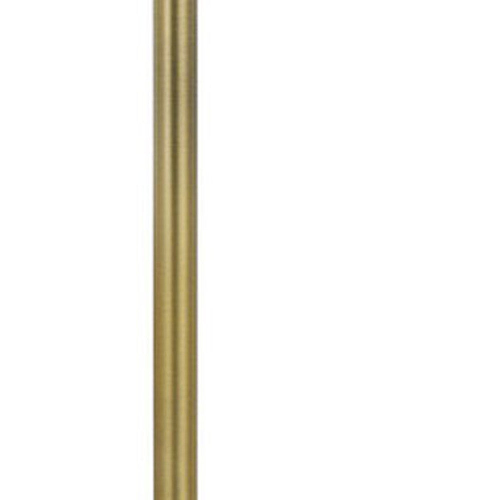 Brass Tray Table Floor Lamp w/ Shade