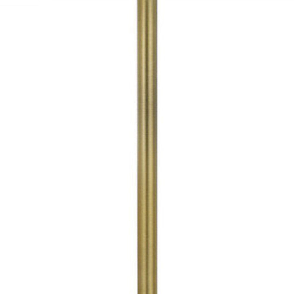 Brass Tray Table Floor Lamp w/ Shade