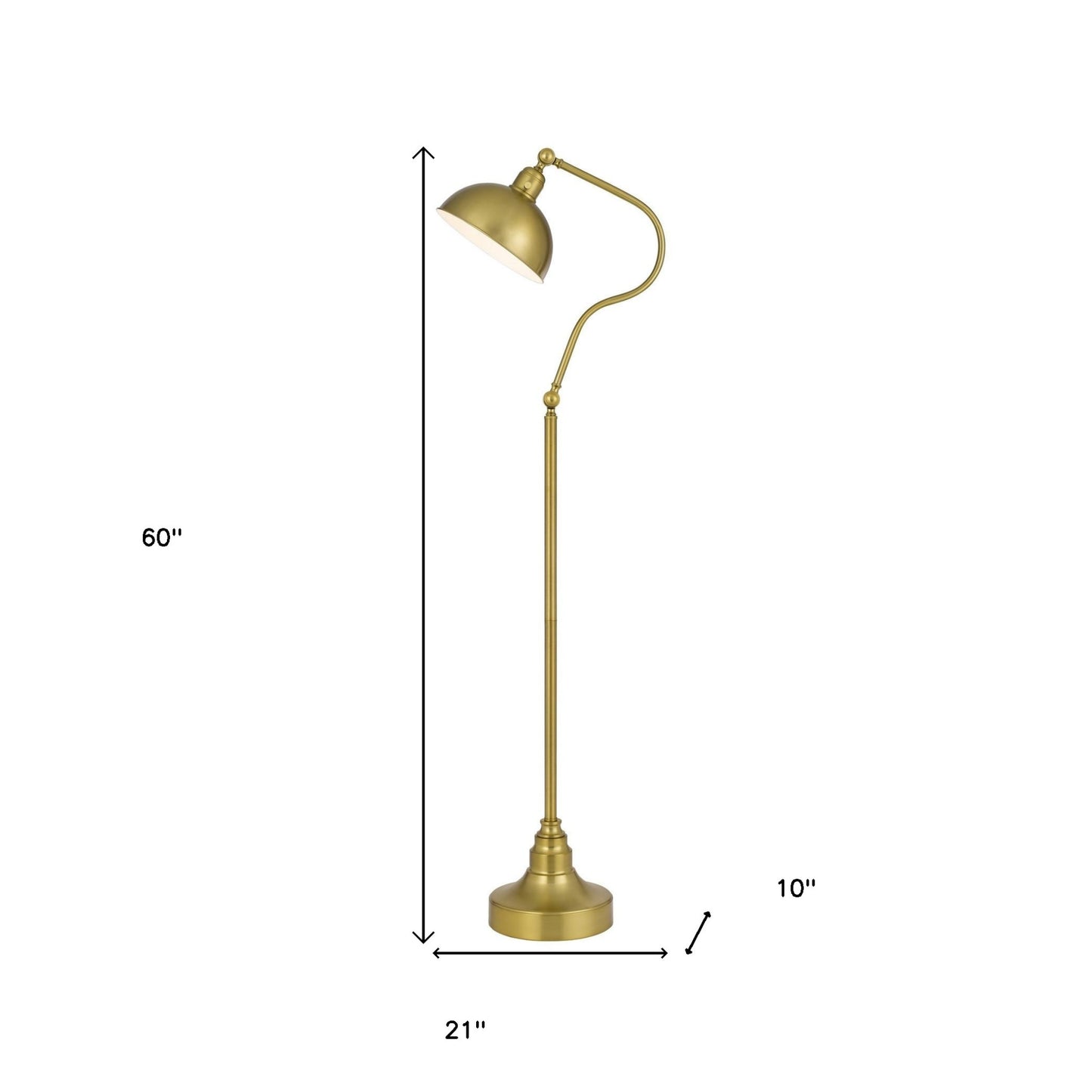 Brass Floor Lamp w/ Shade
