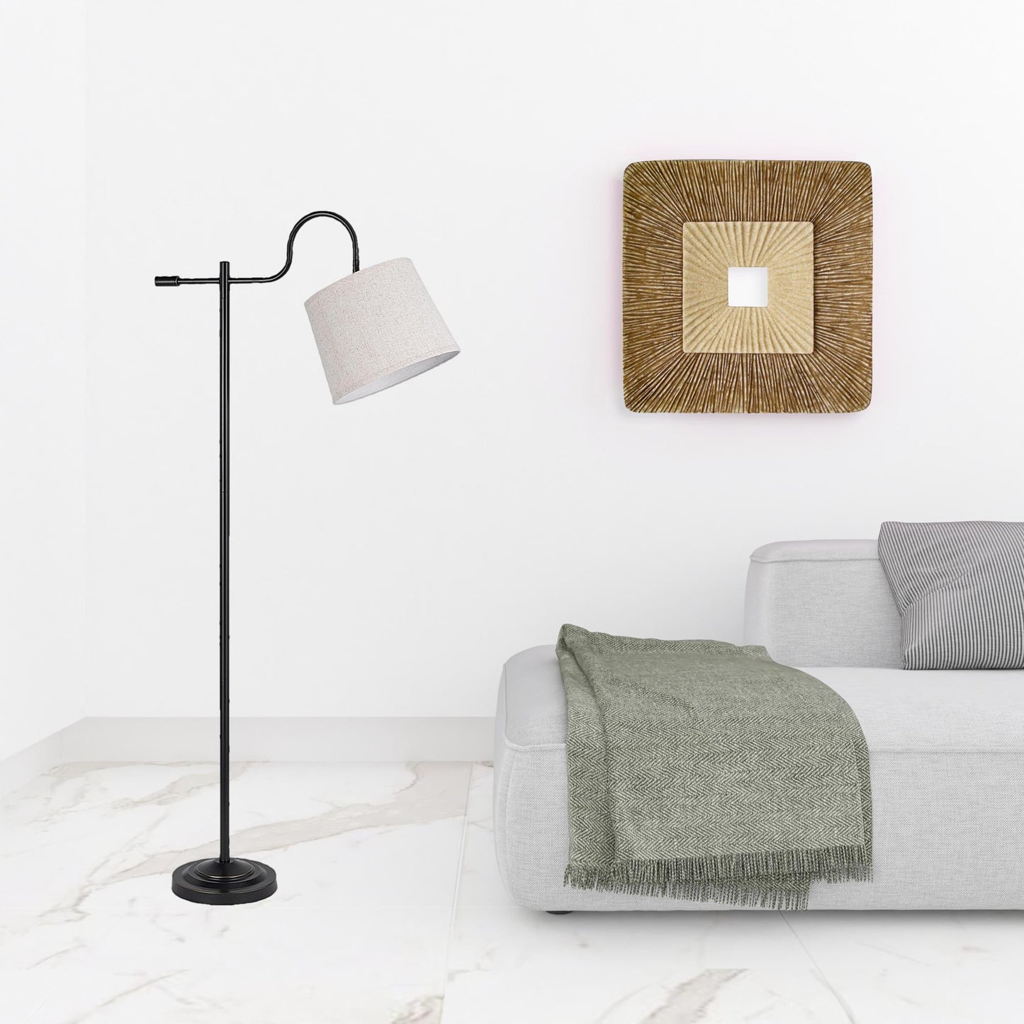 Bronze Adjustable Floor Lamp w/ Shade
