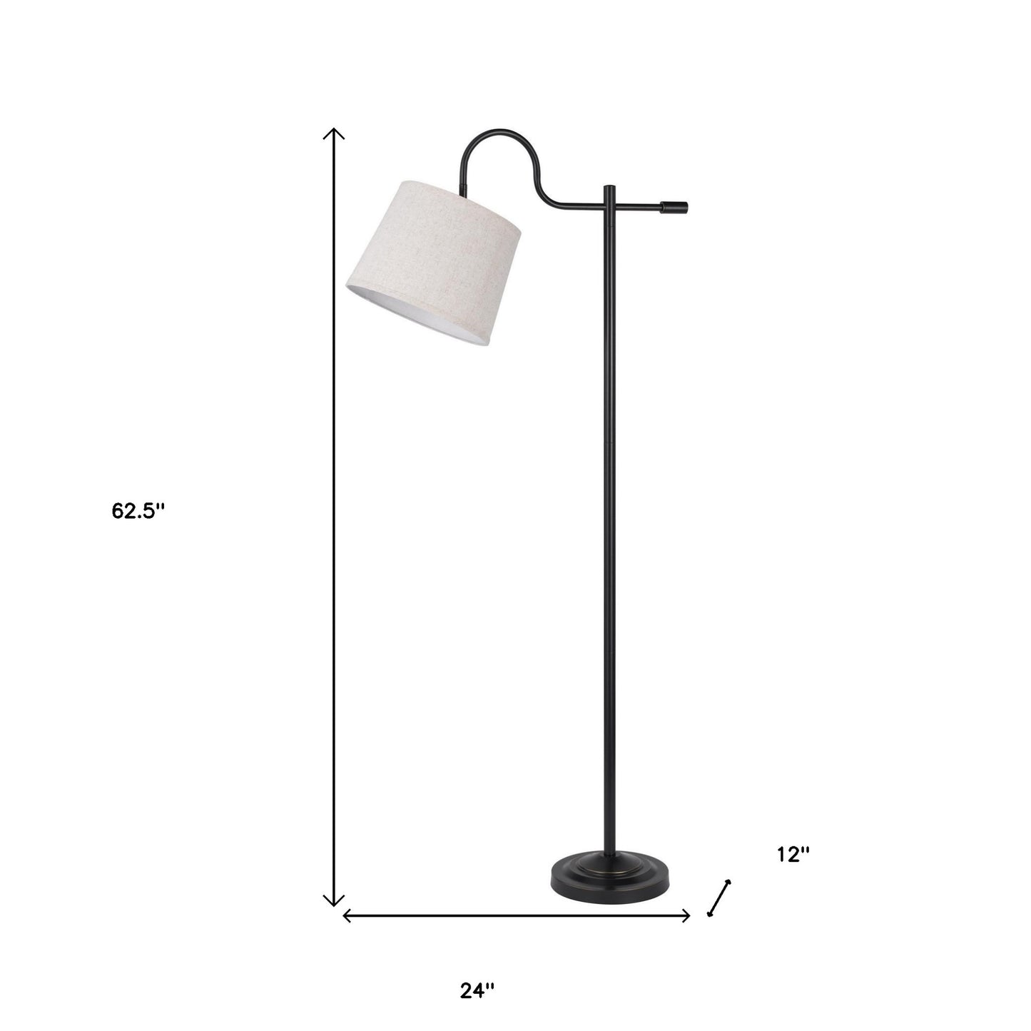 Bronze Adjustable Floor Lamp w/ Shade