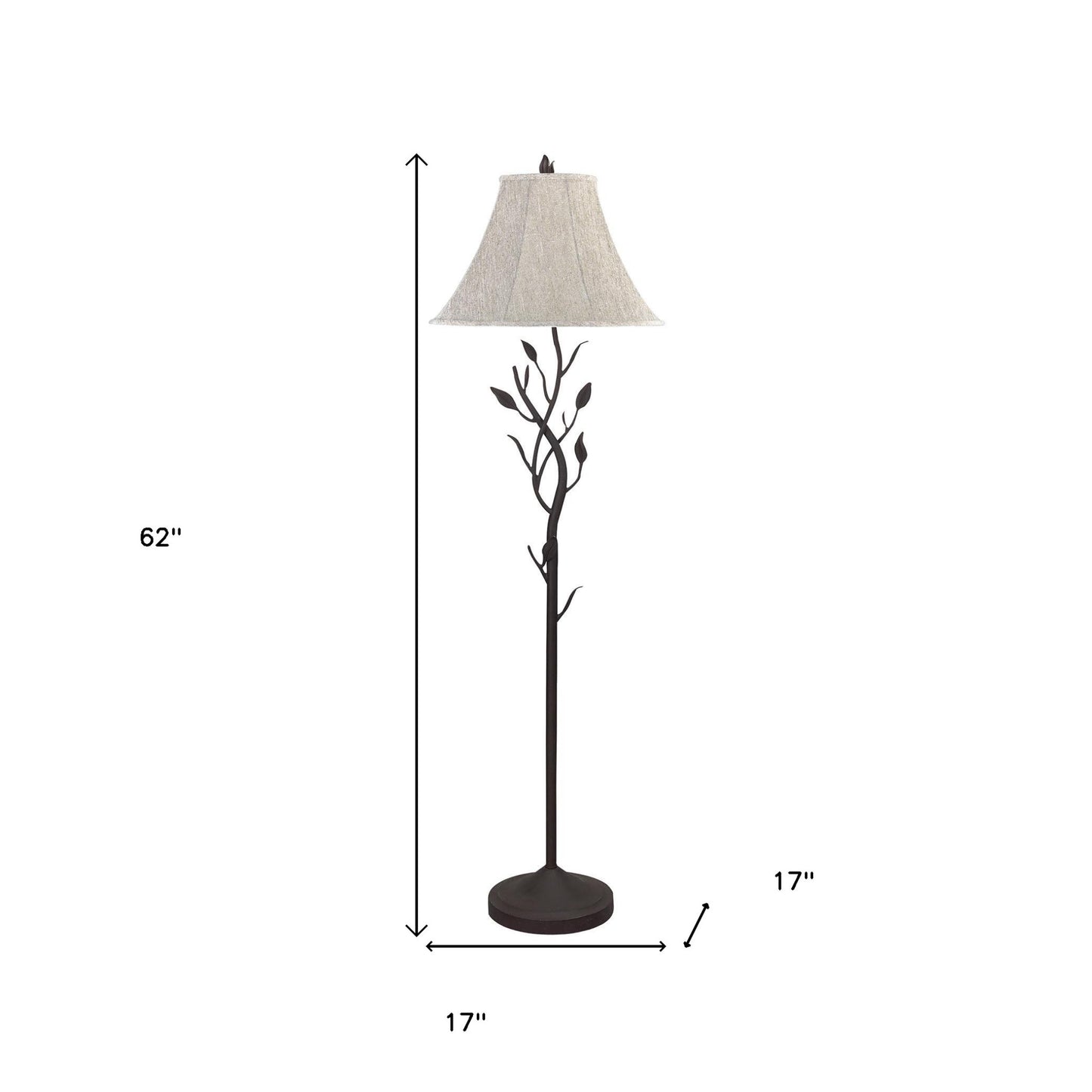 Grey Floor Lamp w/ Shade