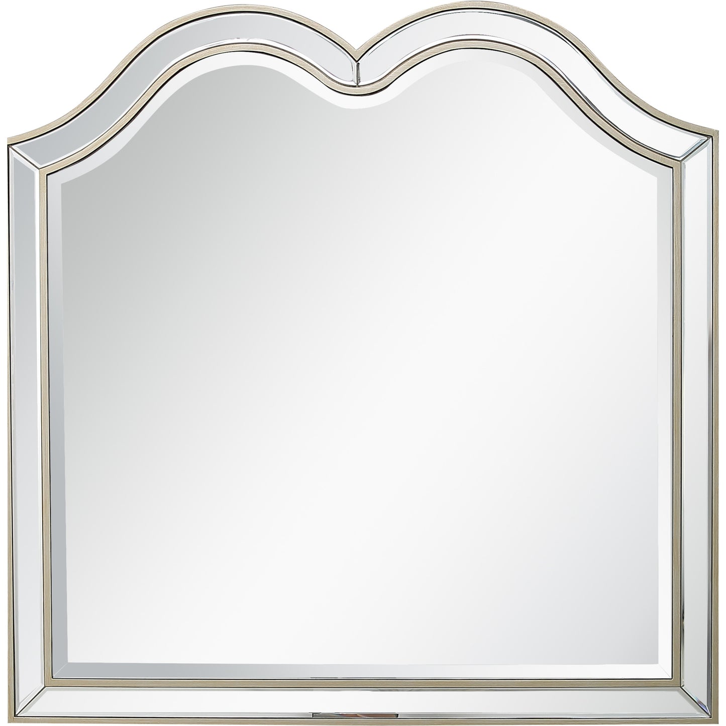 Champagne Novelty Accent Wood Mirror