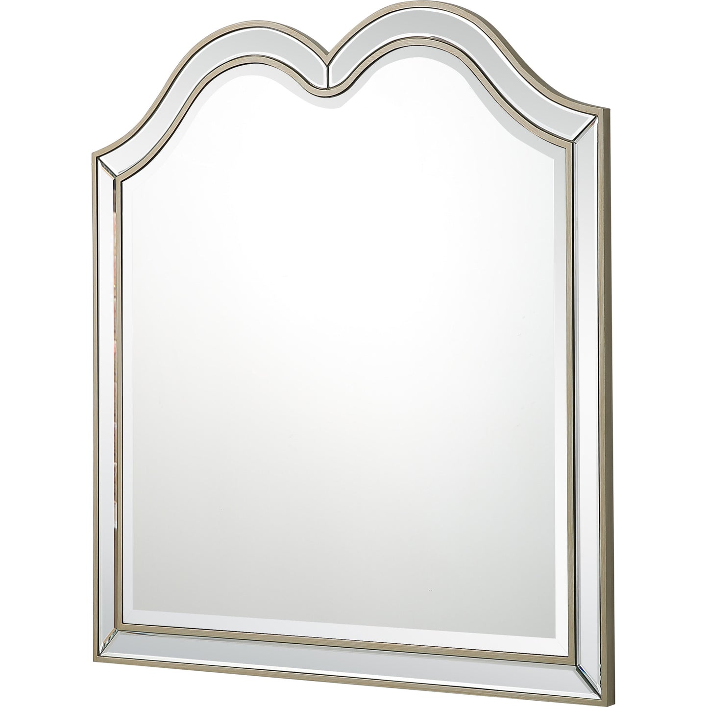 Champagne Novelty Accent Wood Mirror