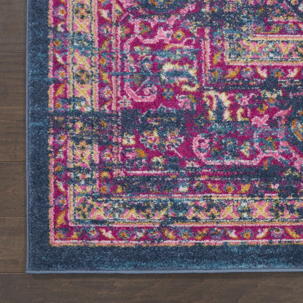 12 x 15 Blue Moroccan Power Loom Distressed Rug