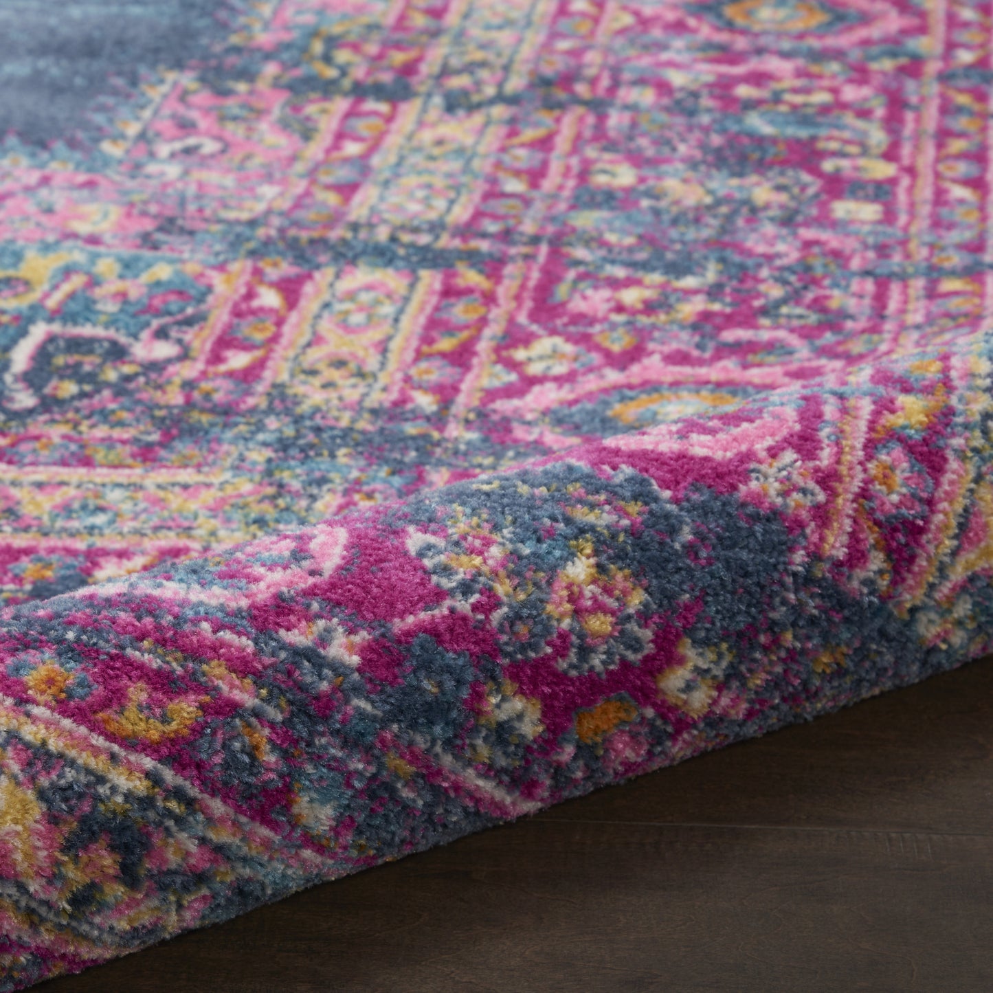 12 x 15 Blue Moroccan Power Loom Distressed Rug
