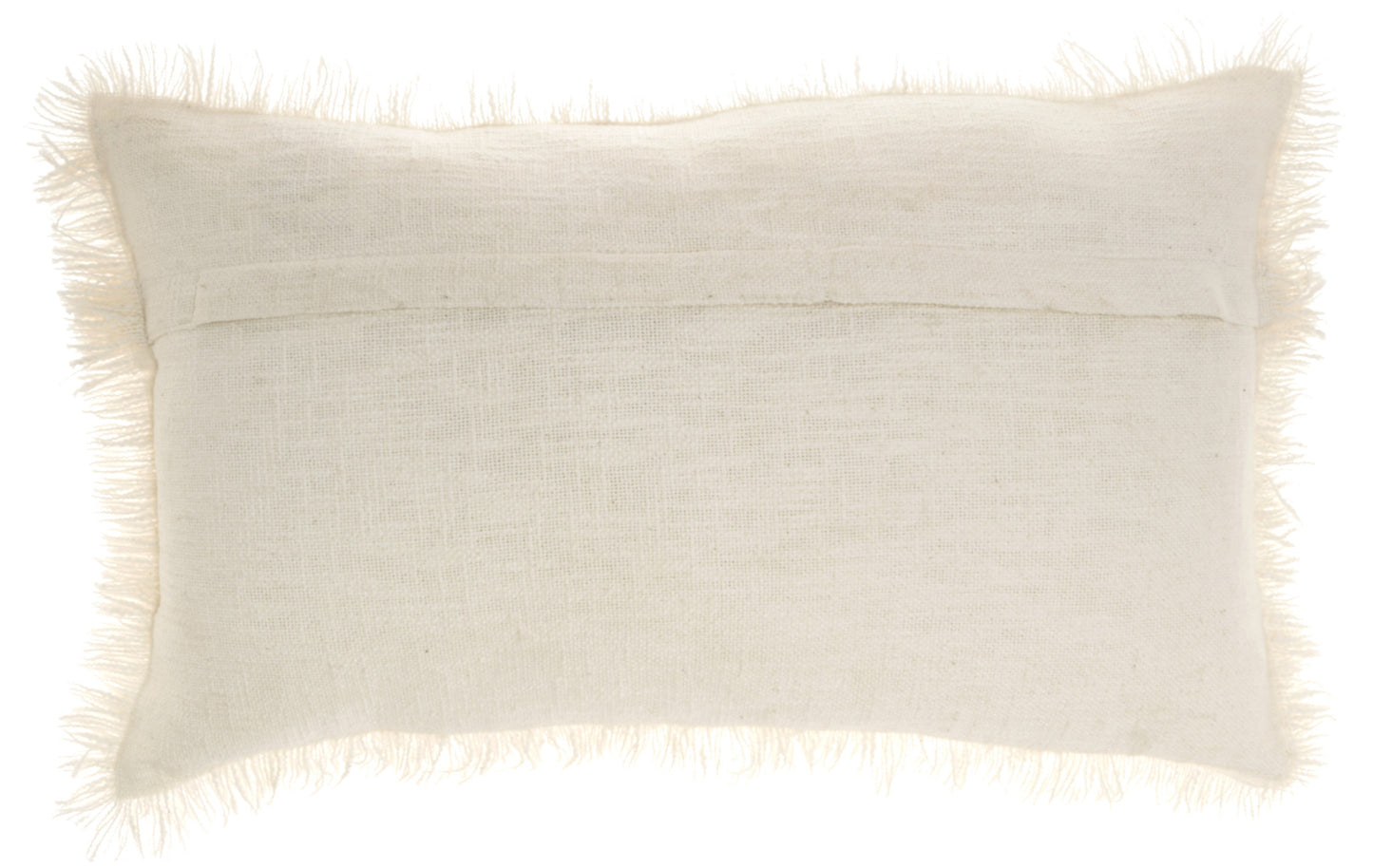 Ivory Cotton Pillow w/ Fringe