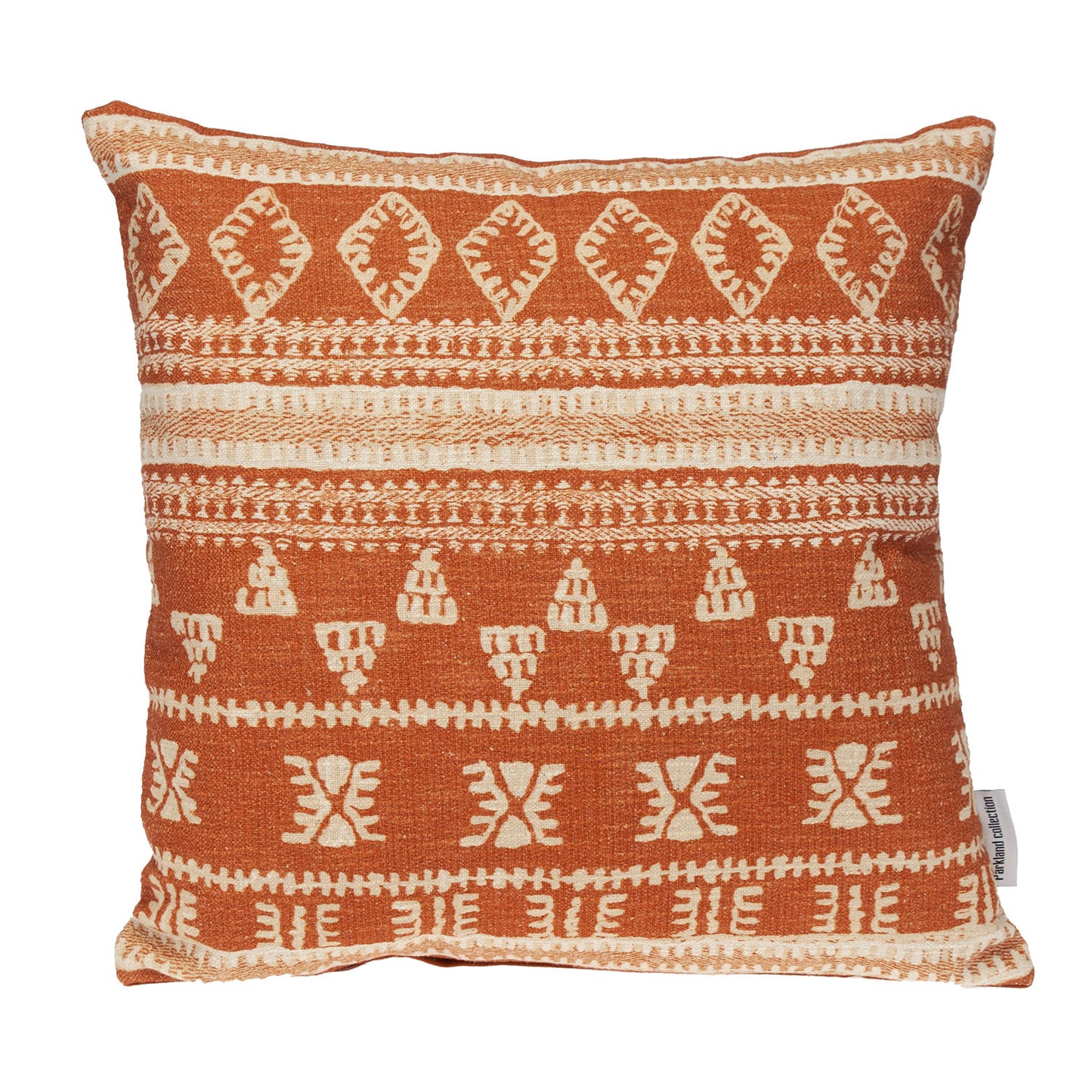 Orange & Ivory Southwestern Cotton Pillow