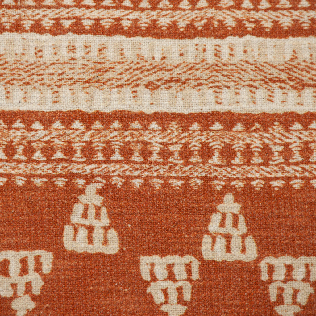 Orange & Ivory Southwestern Cotton Pillow