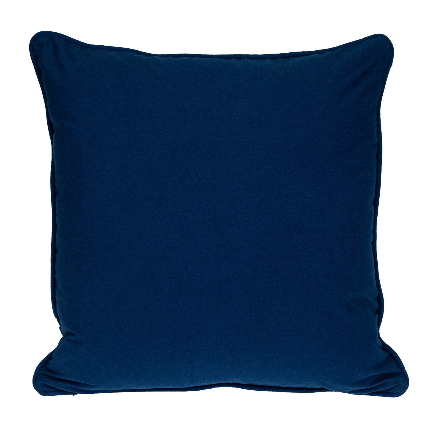 Blue Greek Key Cotton Pillow