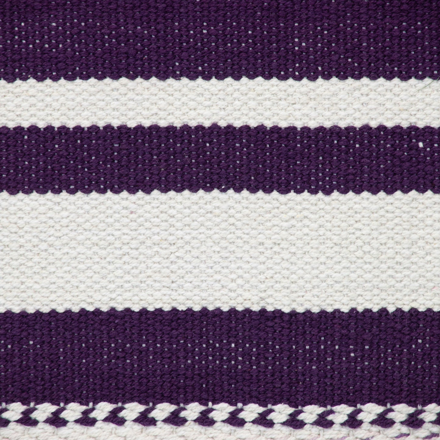 Purple & White Striped Cotton Pillow