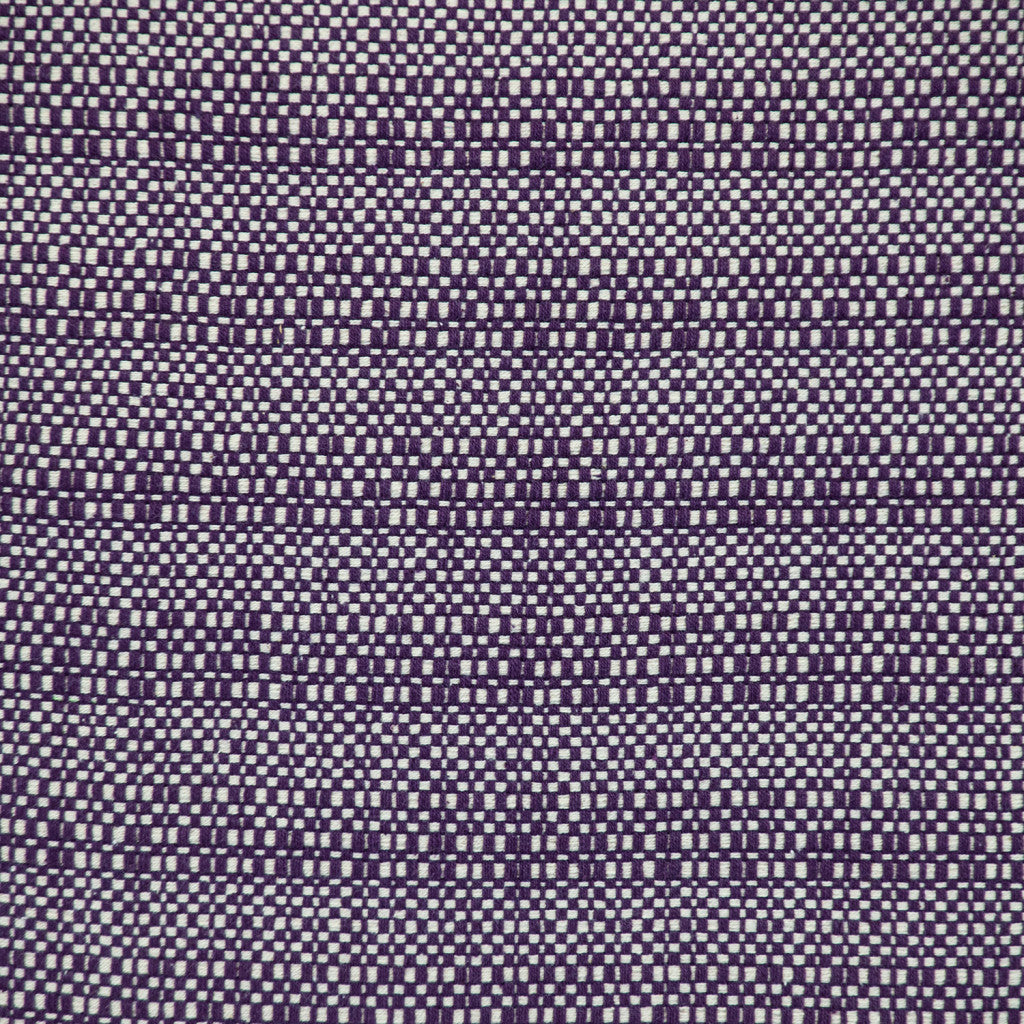 Purple & White Striped Cotton Pillow w/ Fringe