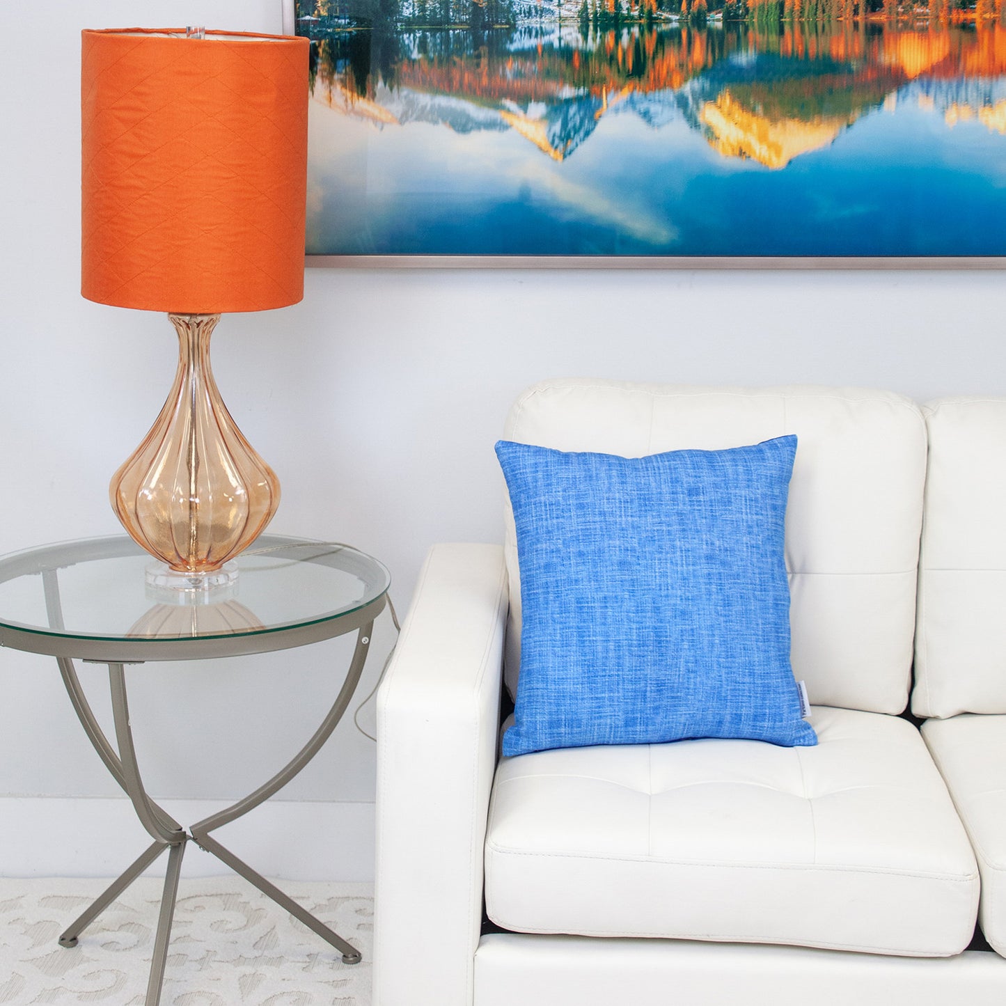 Blue Weave Cotton Pillow