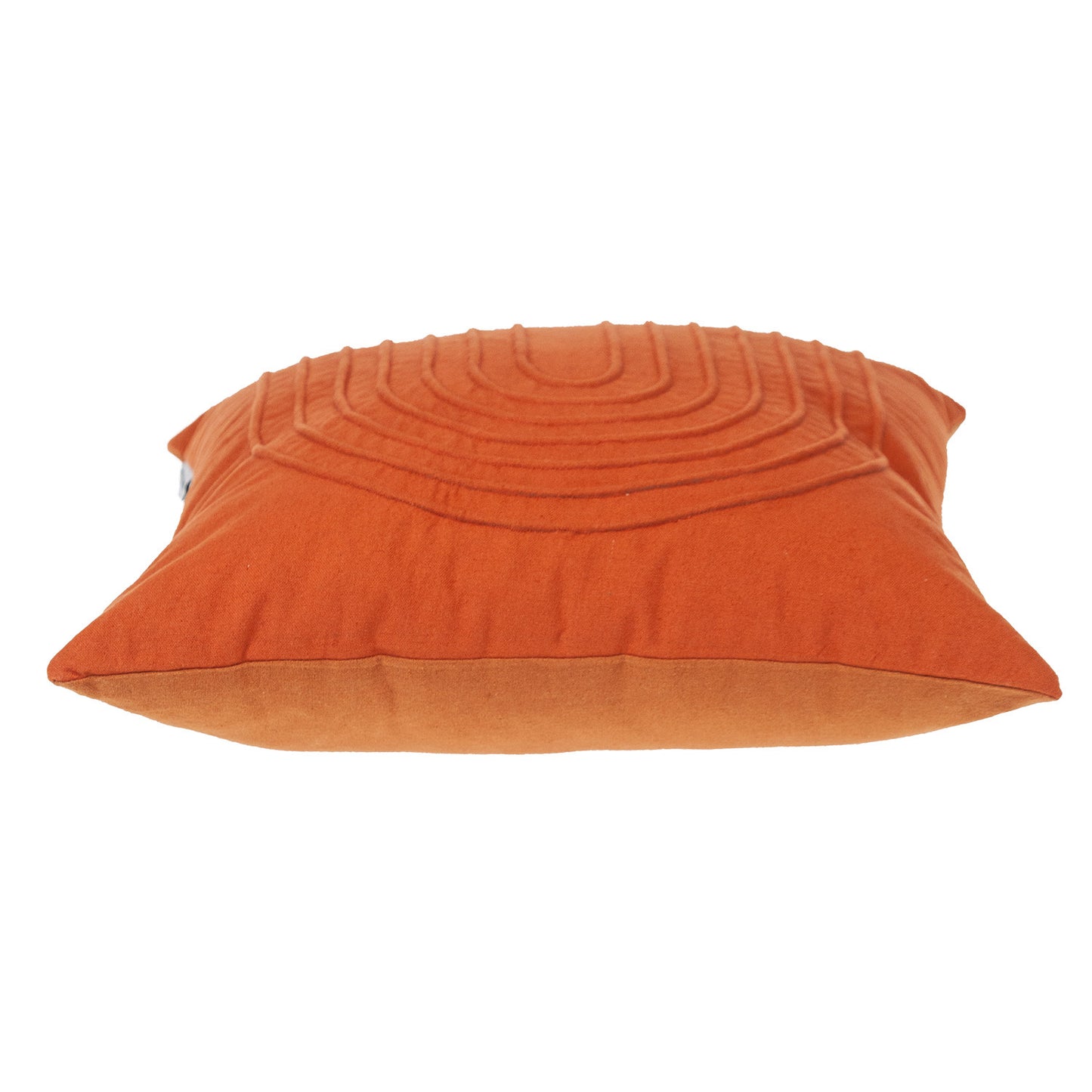 Orange Geometric Cotton Pillow