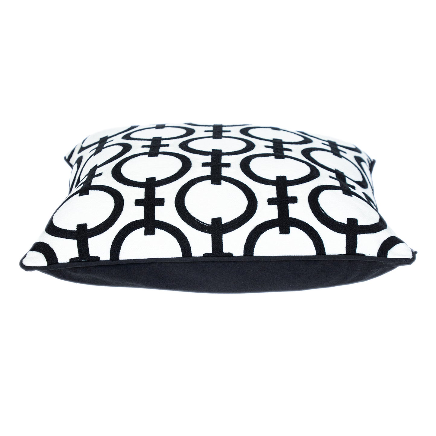 Black & White Geometric Cotton Pillow