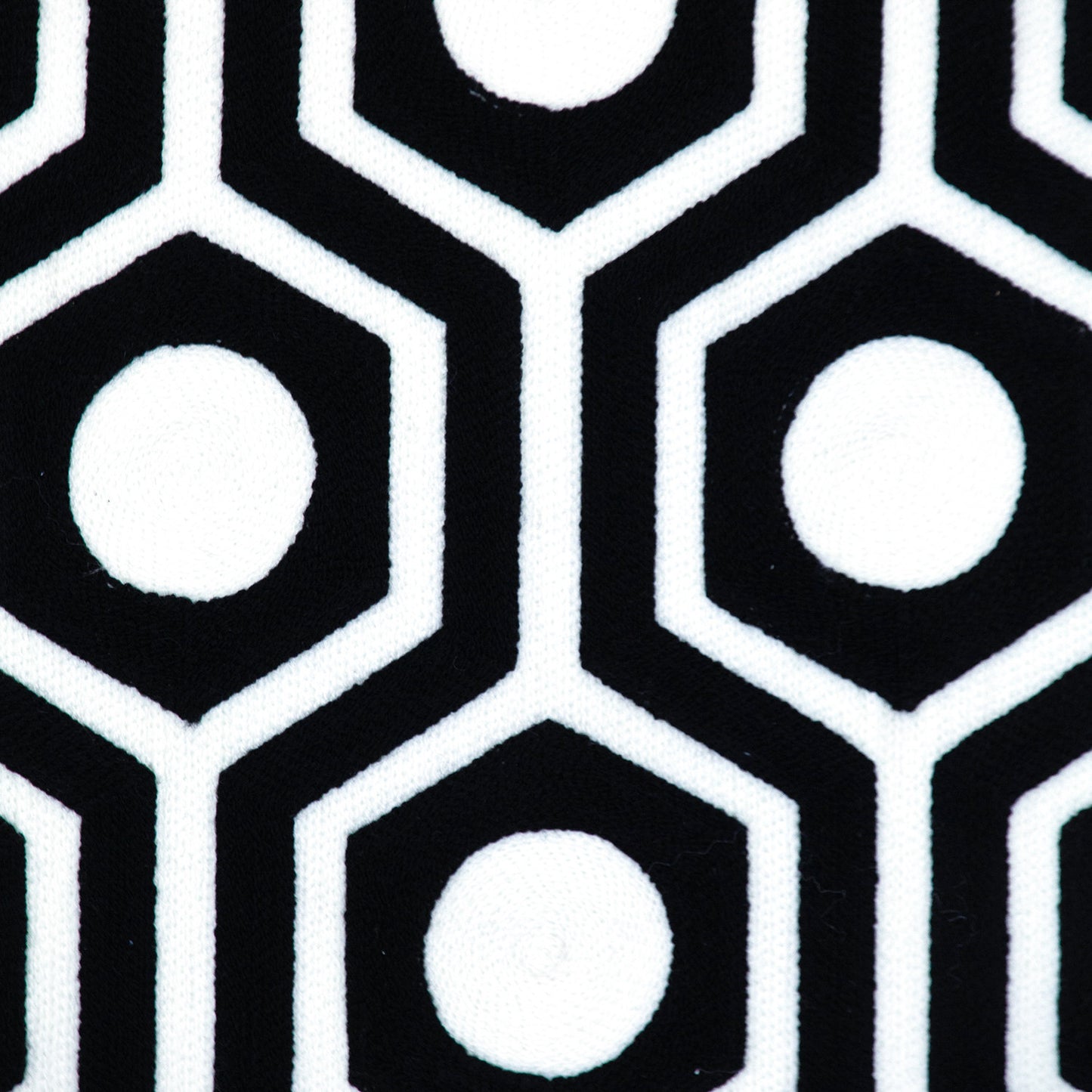 Black & White Geometric Cotton Pillow