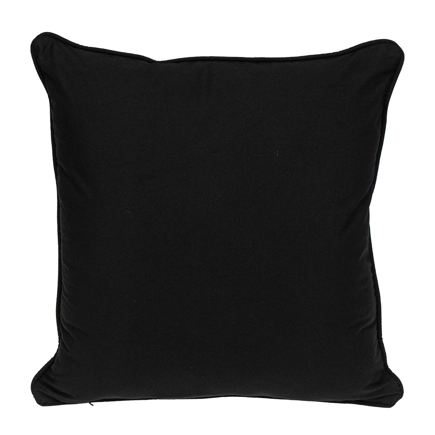 Black Geometric Cotton Pillow